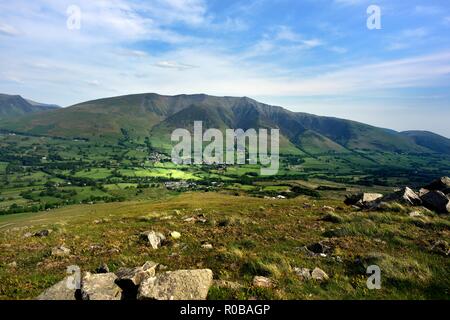 Die Kanten von Blencathra oben Threlkeld Stockfoto
