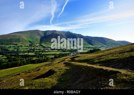 Die Kanten von Blencathra oben Threlkeld Stockfoto
