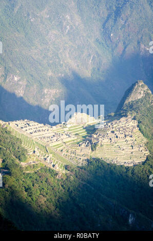 Machu Picchu, Huayna Picchu, Peru Stockfoto