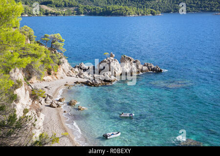 Kroatien - Die Küste der Halbinsel in der Nähe von Zuliana Peliesac Stockfoto