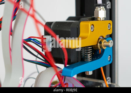 3d-Drucker Extruder auf einem Satz tun es sich 3d-Drucker Stockfoto