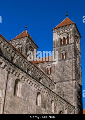 Stiftskirche St. Servatius, UNESCO-Weltkulturerbe, Quedlinburg, Sachsen-Anhalt, Deutschland, Europa Stockfoto