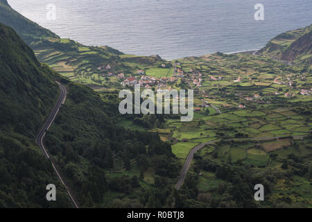 Fajã Grande, Insel Flores. Azoren, Portugal Stockfoto