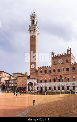 Italien, Toskana, Siena, Siena, Piazza del Campo Stockfoto