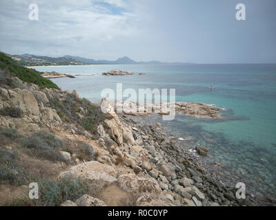 Marine von Scoglio di Peppino Strand im Süden von Sardinien. Stockfoto