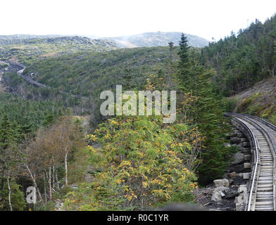 MOUNT WASHINGTON COG RAILWAY, New Hampshire, USA. Foto: Tony Gale Stockfoto