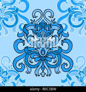 Nahtlose Blue Ribbon Pattern. Vector Illustration. Stock Vektor