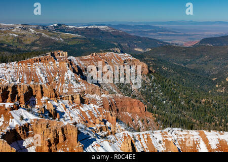 Cedar Breaks National Monument im Winter, Utah Stockfoto
