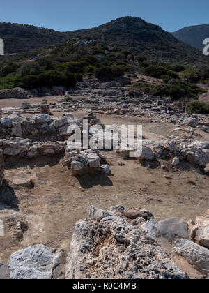 Antike Überreste des Dorian Stadt - Zustand bei Lato, NE Kreta Stockfoto