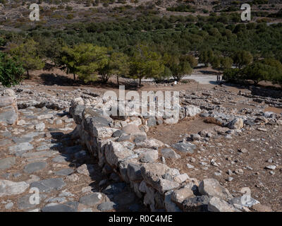 Antike Überreste des Dorian Stadt - Zustand bei Lato, NE Kreta Stockfoto