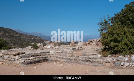 Antike Überreste des Dorian Stadt - Zustand bei Lato, NE Kreta Stockfoto