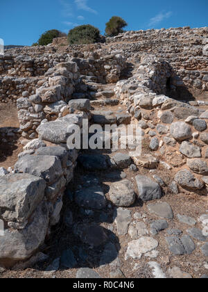 Antike Überreste des Dorian Stadt - Zustand bei Lato, NE Kreta Stockfoto