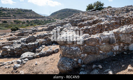 Antike Überreste des Dorian Stadt - Zustand bei Lato, NE Kreta Stockfoto