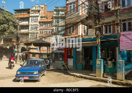 Street Scene außerhalb Swayambunath Stupa Monkey Tempel Nepal, Kathmandu Stockfoto