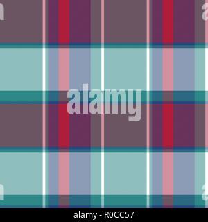 Abstrakte check Plaid asymmetrische nahtlose Muster. Vector Illustration. Stock Vektor