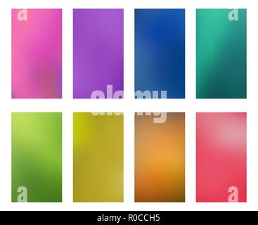 Sammlung hell abstrakt bunt Hintergrundbilder smartphones Bild mobile Hintergrund. Vector Illustration. Stock Vektor