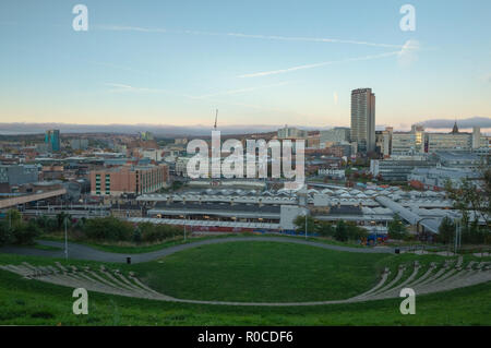 Sheffield in der Morgendämmerung Stockfoto