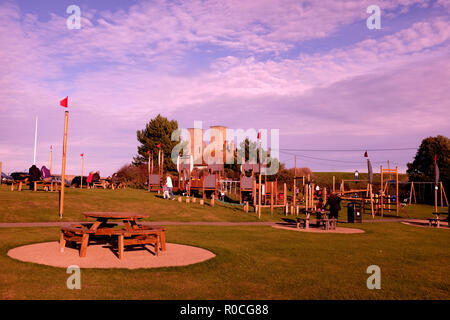 Reculver Bucht im Osten Kent uk Nov. 2018 Stockfoto