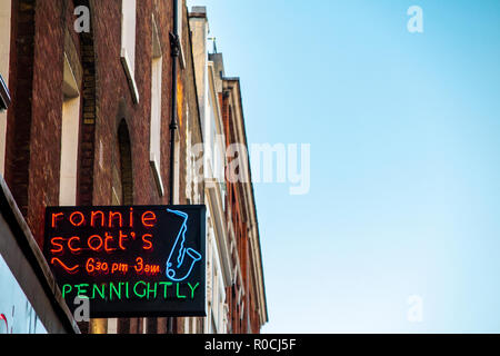 RONNIE Scott's Jazz Club Stockfoto