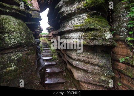 Redstone Forest National Geopark in der Nähe von Furong, Hunan, China Stockfoto