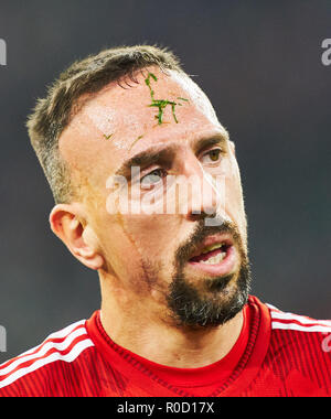 München, Deutschland. 3. November 2018. FC Bayern Fußball, November 03, 2018 Franck Ribery, FCB 7 halbe Größe, Porträt, FC BAYERN MÜNCHEN - SC Freiburg - DFL-Bestimmungen verbieten die Verwendung von Fotografien als BILDSEQUENZEN und/oder quasi-VIDEO - 1. Deutsche Fussball Liga, München, 03.November 2018 Saison 2018/2019, Spieltag 10, FCB © Peter Schatz/Alamy leben Nachrichten Stockfoto