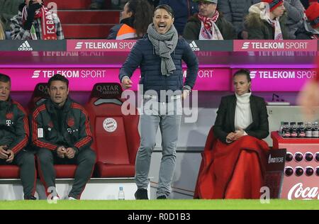 München, Deutschland. 03 Nov, 2018. firo: 03.11.2018, Fußball, 1.Bundesliga, Saison 2018/2019, FC Bayern München - SC Freiburg Trainer Niko Kovac, FC Bayern München, München, vollständige Abbildung, | Nutzung der weltweiten Kredit: dpa/Alamy leben Nachrichten Stockfoto