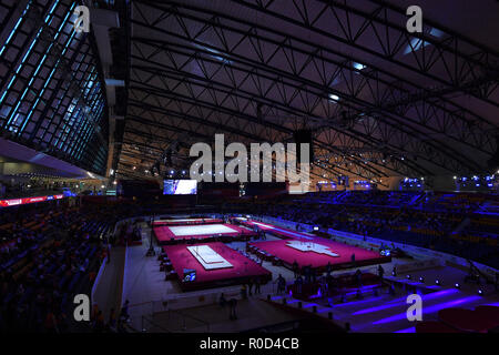 Doha, Katar. 3. November, 2018. Allgemeine Ansicht, 3. November 2018 - Turnen: Die 2018 Gymnastics World Championships an Aspire Dome in Doha, Katar. Credit: MATSUO. K/LBA SPORT/Alamy leben Nachrichten Stockfoto