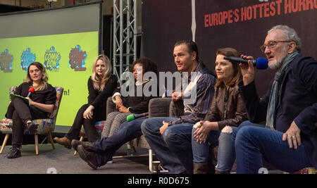 Dortmund, Deutschland. 3. November 2018. Dienstag, Ritter, Toy Newkirk, Danny Hassel, Joann Willette und Robert Englund am Wochenende der Hölle 2018 Credit: Markus Wissmann/Alamy leben Nachrichten Stockfoto