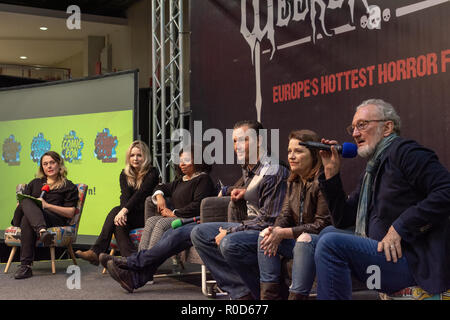 Dortmund, Deutschland. 3. November 2018. Dienstag, Ritter, Toy Newkirk, Danny Hassel, Joann Willette und Robert Englund am Wochenende der Hölle 2018 Credit: Markus Wissmann/Alamy leben Nachrichten Stockfoto