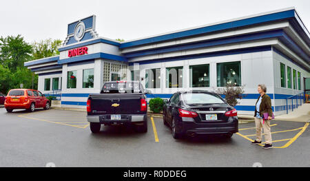 Am Straßenrand Schodack Diner am Highway 20 Columbia Turnpike, Castleton-On - Hudson Stadtrand von Albany, New York, USA Stockfoto