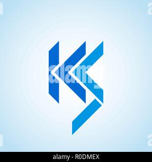 KS, ICS oder LCS logo Vektor Vorlage. Stock Vektor