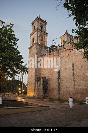 Kathedrale de San servasio in der Altstadt von Valladolid, Yucatan, Mexiko. Stockfoto