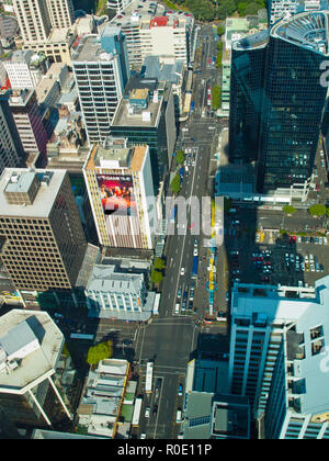 Luftbild der Innenstadt von Auckland City Center Stockfoto