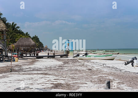 Strand von tropischen Insel Holbox, Quintana Roo, Mexiko. Stockfoto