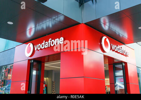 Melbourne, Australien: 07 April, 2018: Vodafone Vodafone Hutchison oder Australien Australien ist ein mobiler Telekommunikation Unternehmen in Australien Stockfoto