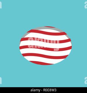 Weiße Seife mit roten Wellen auf einem hellen Hintergrund. Vector Illustration. Stock Vektor