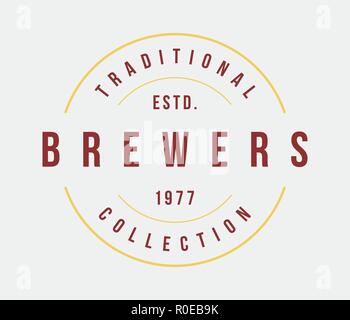 Bier Brauereien Label ist ein Vektor Illustration über das Trinken Stock Vektor