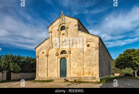 Cathedrale du Nebbio (Santa-Maria-Assunta), Kathedrale, 1140, Romanesque-Pisan Stil, in Saint-Florent, Haute-Corse, Korsika, Frankreich Stockfoto