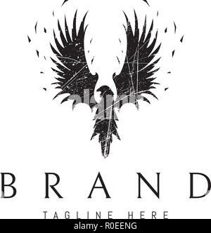 Phoenix Schwarz vektor Logo Image Stock Vektor