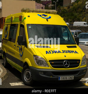 Krankenwagen, Santa Cruz de La Palma, Kanarische Inseln, Spanien Stockfoto