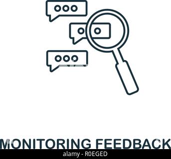Überwachung Feedback übersicht Symbol. Premium Design vom Projektmanagement icons Collection. Einfaches element Überwachung feedback Symbol. Einsatzbereit Stock Vektor