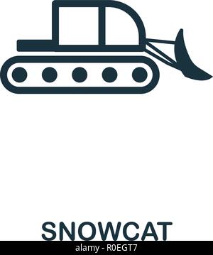Pistenraupe Symbol. Premium Design von Winter Sport Kollektion. UX und UI. Pixel Perfect snowcat Symbol für Web Design, Anwendungen, Software, drucken Nutzung Stock Vektor