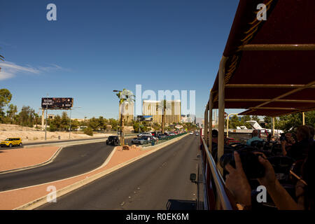 LAS VEGAS, NV, USA - 12. Sptember 2018: Berühmte Willkommen Zeichen von Las Vegas. Sehenswürdigkeit Stockfoto