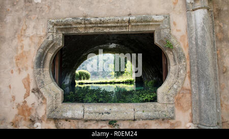 Teich in einem Haus in den Garten von Alfabia Mallorca, Mallorca, Spanien Stockfoto