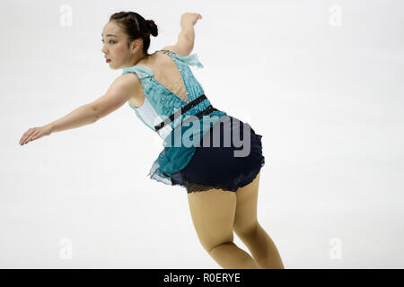 Helsinki Ice Hall, Helsinki, Finnland. 3. November, 2018. Rika Hongo (JPN), 3. NOVEMBER 2018 - Eiskunstlauf: Die Damen Kür während der ISU Grand Prix Eiskunstlauf 2018/2019 an der Helsinki Ice Hall, Helsinki, Finnland. Quelle: LBA/Alamy leben Nachrichten Stockfoto