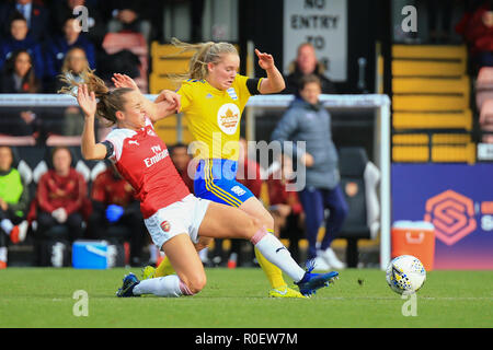 Borehamwood, London, UK. 4. November 2018. Birmingham Connie Schofield Mias für den Ball. Peter Lopeman/Alamy leben Nachrichten Stockfoto