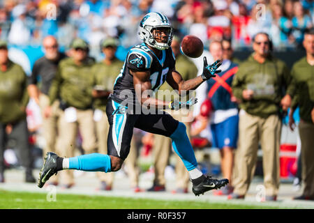 Carolina Panthers wide receiver Curtis Samuel (10) Während die NFL Football Spiel zwischen der Tampa Bay Buccaneers und die Carolina Panthers am Sonntag, den 4. November 2018 in Charlotte, NC. Jakob Kupferman/CSM Stockfoto