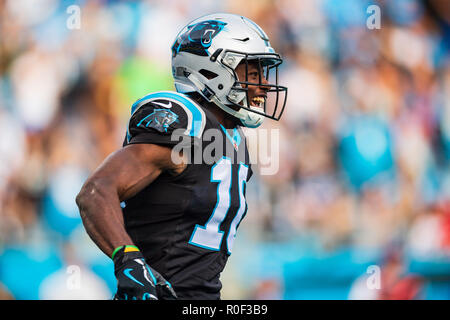 Carolina Panthers wide receiver Curtis Samuel (10) Während die NFL Football Spiel zwischen der Tampa Bay Buccaneers und die Carolina Panthers am Sonntag, den 4. November 2018 in Charlotte, NC. Jakob Kupferman/CSM Stockfoto