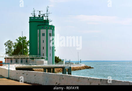 August 9, 2018, Baltijsk, der Region Kaliningrad, Russland, Pilot tower Baltijsk, Post-RAID-Service der Ostsee Marinestützpunkt Stockfoto