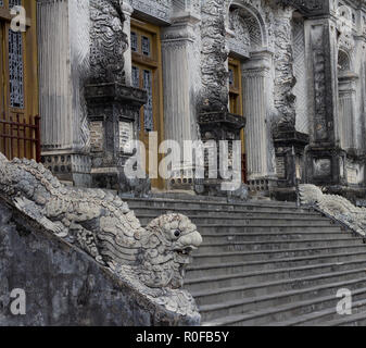 Bau von Khai Dinh Grab in Hue Vietnam Stockfoto